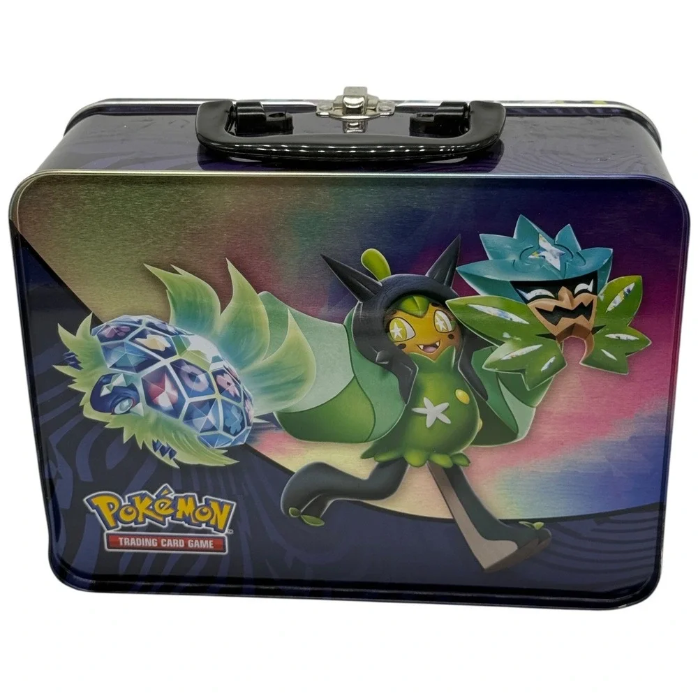 Pokemon TCG Collector Chest and 7 Unova Mini Tins Empty Storage Set Excellent